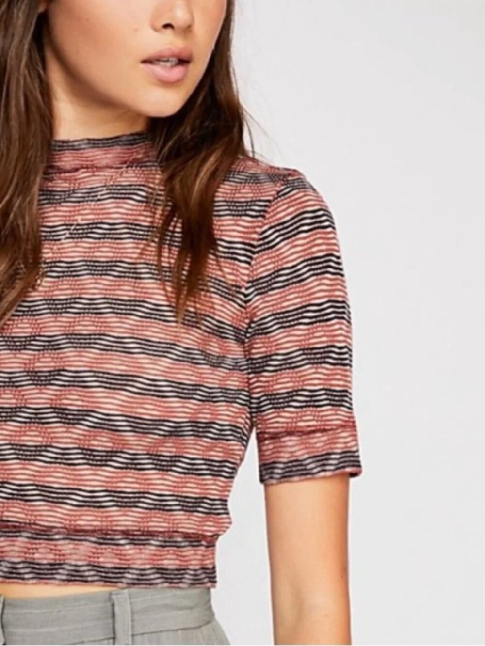 Like New Intimately Free People "All Yours" Textured Knit Crop Top S